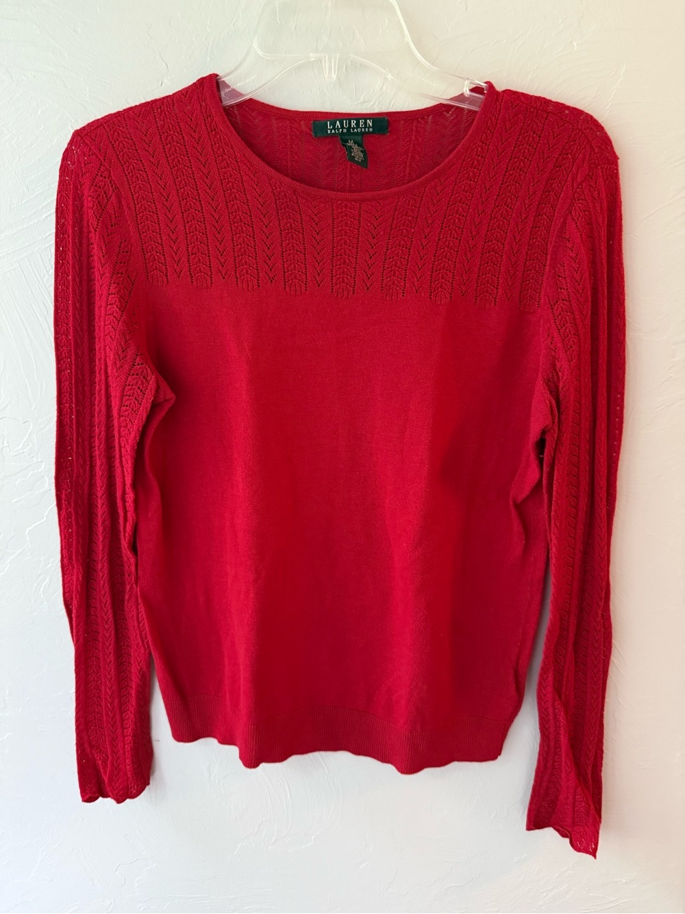 Ralph Lauren Lightweight Knit Sweater Women’s Medium Cotton Silk Blend